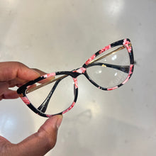 Carregar imagem no visualizador da galeria, Oculos Floral Haste Dourada