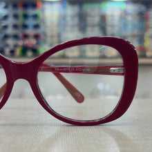 Carregar imagem no visualizador da galeria, Oculos Redondo Vermelho Bordo Grande Chiquetoso