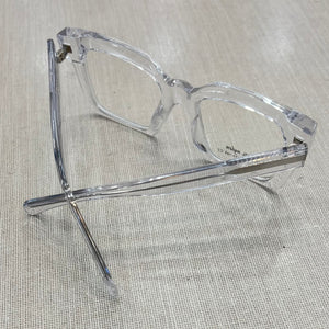 Oculos De Grau Narriman Transparente Quadrado Bem Grande