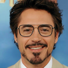 Carregar imagem no visualizador da galeria, Oculos de grau Masculino Tony Stark Preto e Dourado