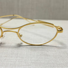 Carregar imagem no visualizador da galeria, Oculos Virginia Dourado Metal Oval Pequeno