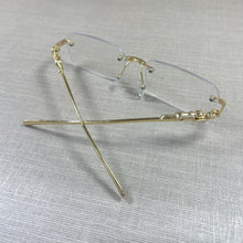 Carregar imagem no visualizador da galeria, Oculos Armação Trap Dourada Balgriff sem aro Yakuza