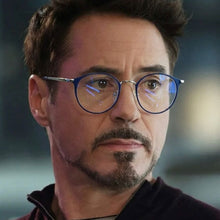 Carregar imagem no visualizador da galeria, Óculos Masculino Azul Redondo Homem de Sucesso