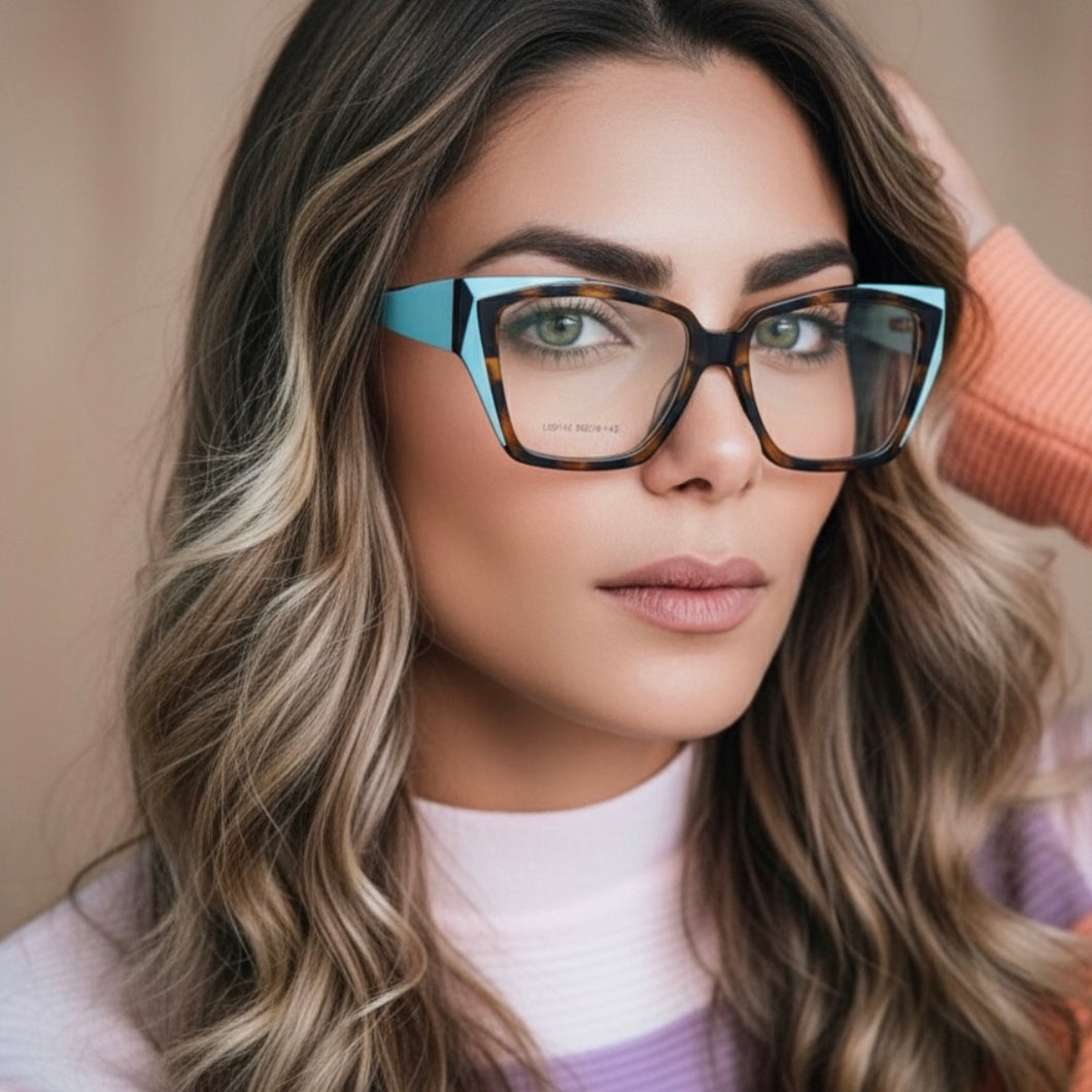 Armação Scarlet Marrom Detalhes Tiffany