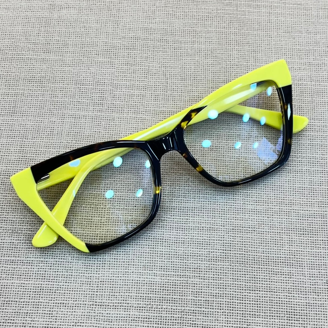 Armacao Latyfa Verde limao Tartaruga Acetato