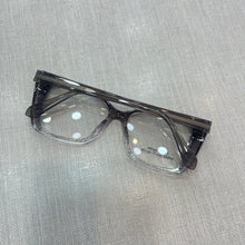 Carregar imagem no visualizador da galeria, Oculos De Grau transparente cinza Cristal grande quadrada OFGQUACA2
