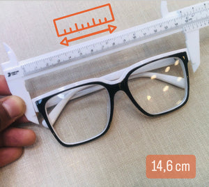 Oculos De Grau Marilía Mendonca Preto e Branco Lindo Minimalista
