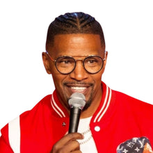 Carregar imagem no visualizador da galeria, Oculos Masculino Geometrico Preto e Dourado Jamie Fox