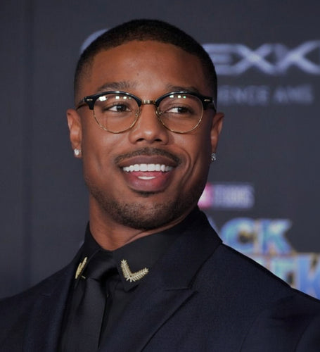 Oculos para Grau Redondo Preto Michael B Jordan Clubmaster