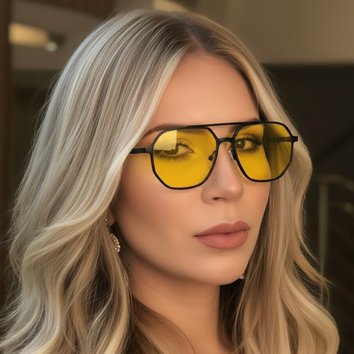 Oculos Marilia Mendonça Clip-on Preto Aviador