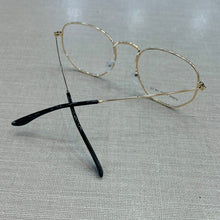 Carregar imagem no visualizador da galeria, oculos de Grau Hexagonal Dourado Pantera Negra Metal Masculino