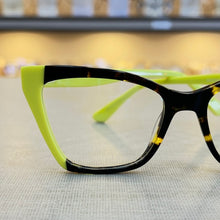 Carregar imagem no visualizador da galeria, Armacao Latyfa Verde limao Tartaruga Acetato