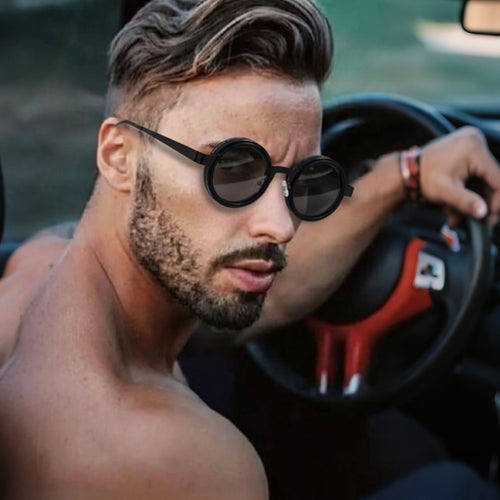 Oculos Redondo Lentes Mudam de cor Fotógrafo Preto