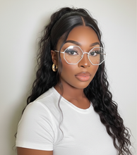 Carregar imagem no visualizador da galeria, Oculos Octagonal Branco Presença Sofisticada Grande
