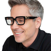Carregar imagem no visualizador da galeria, Oculos armação de grau Preto Grande Quadrado Milionare