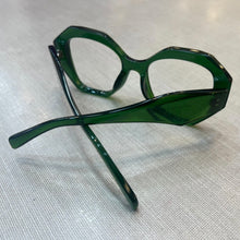 Carregar imagem no visualizador da galeria, Óculos de Grau Verde Musgo Haste Grossa Geometrico