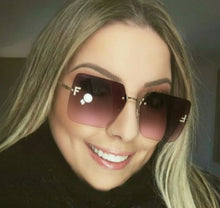 Carregar imagem no visualizador da galeria, Oculos de sol Lentes Degrade Summer Quadrado Grande