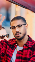 Carregar imagem no visualizador da galeria, Oculos para Grau Redondo Preto Michael B Jordan Clubmaster