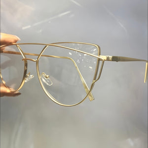 Oculos De Grau Feminino dourado starlight reflective Metal Grande