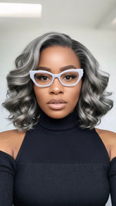 Oculos Grande Branco Gelo Acetato Puro Charme