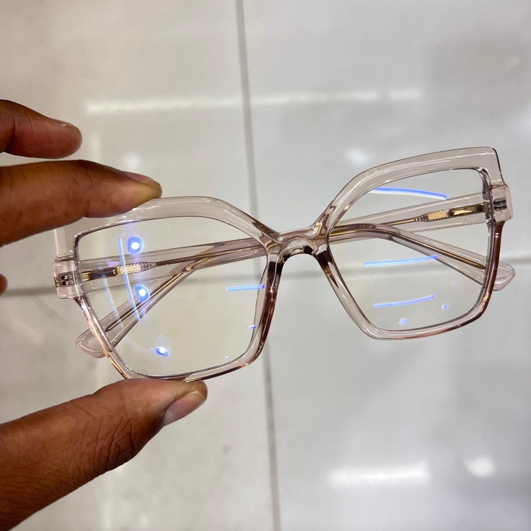 Oculos Nude Quadrado grande Transparente