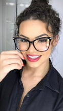 Carregar imagem no visualizador da galeria, Oculos de grau gatinho preto feminino grande classico - OFGGATPO14