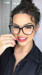 Oculos de grau gatinho preto feminino grande classico - OFGGATPO14