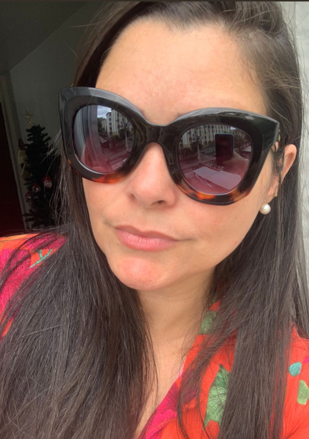 Oculos de Sol Modelo Marta  Haste Grossa Metade Onça