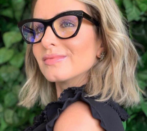 Oculos de grau Preto Gatinho Blogueira Tamanho Médio