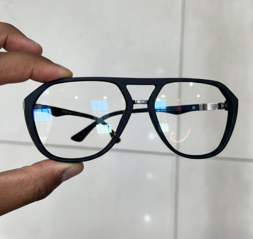 Oculos de Grau Masculino Preto Escuro Aviador Moderno