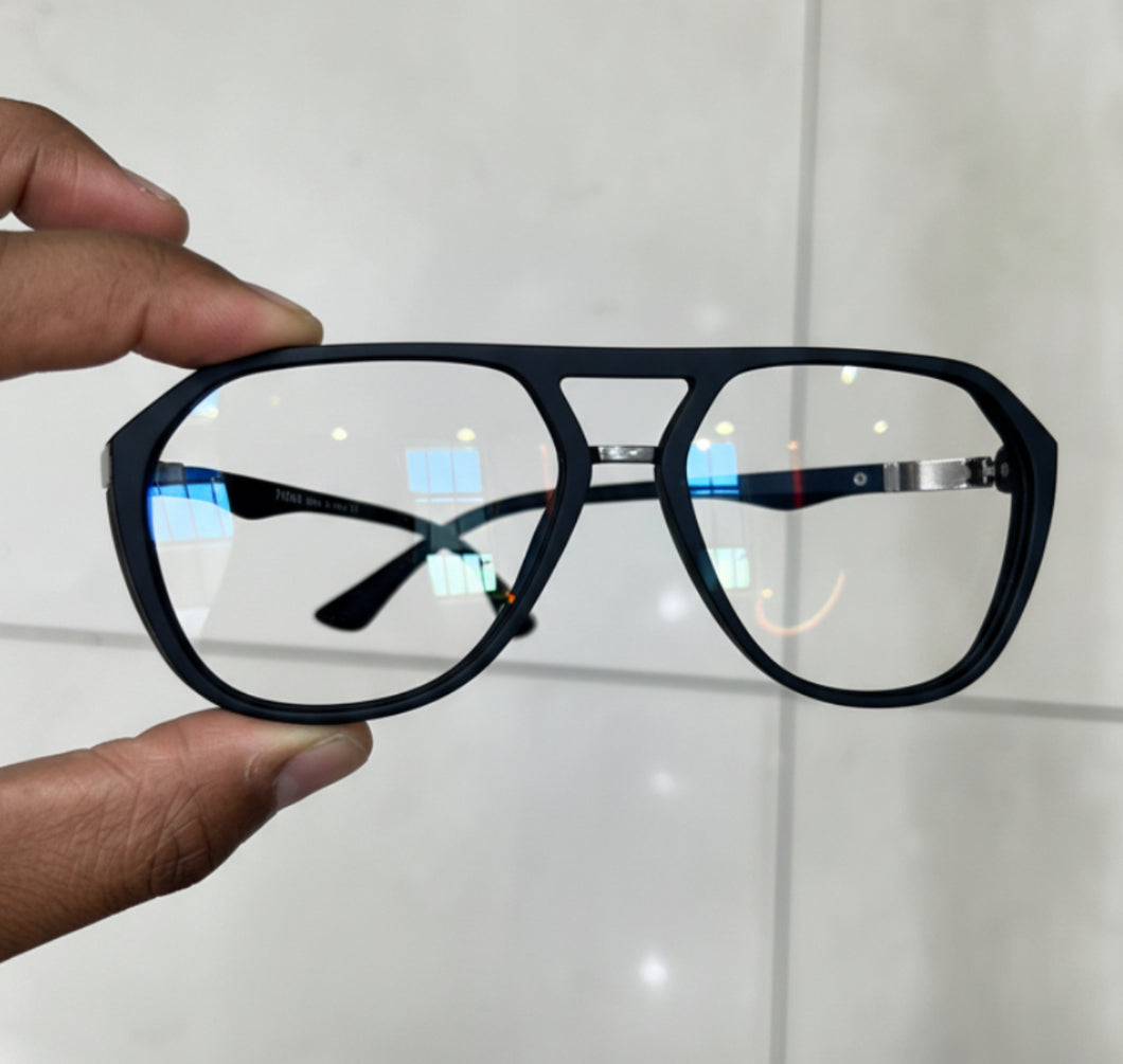 Oculos de Grau Masculino Preto Escuro Aviador Moderno