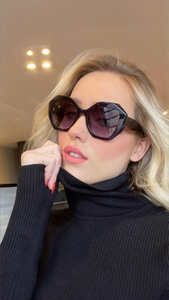 Oculos de Sol Preto Geometrico Haste Grossa Sextavado - 16WS 1AB5D1