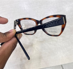 Óculos Feminino Marrom Oncinha Tendencia Haste Grossa