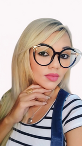 Oculos De Grau Preto Grande Redondo Retro Geek