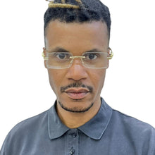 Carregar imagem no visualizador da galeria, Oculos Armação Trap Dourada Balgriff sem aro Yakuza