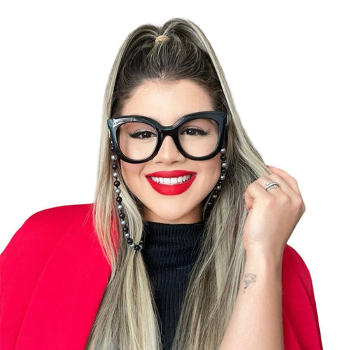 Oculos Redondo Preto Grande Chiquetoso Classico