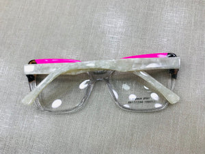 Oculos Armação de grau Branco Madrepérola e Rosa Lindo