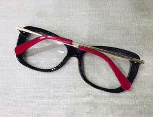 Óculos Armação De Grau Feminino Grande Vermelho Quadrado Acetato