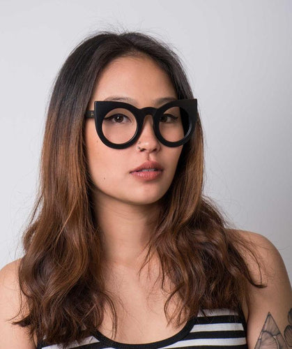 Armação Mulher Gato Grande Preto Óculos para grau Exclusivo