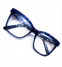 Carregar imagem no visualizador da galeria, Oculos de grau quadrado grande azul escuro - OFGQUAAL1