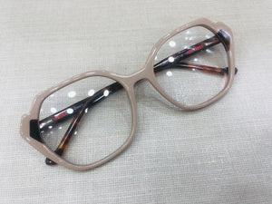 Oculos De Grau Nude geométrico Todo em acetato tamanho 54