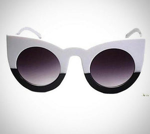 Óculos De Sol Gatinho lindo Feminino preto e branco - OFSGATBO1