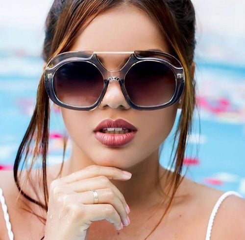 Oculos de Sol Futurista Grande Aviador Moderno