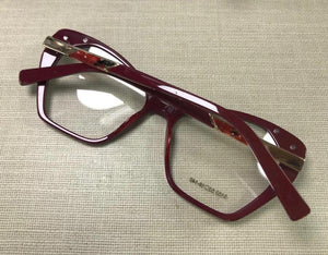 Armação vermelha bordo oculos de Grau Exclusivo classica geométrica