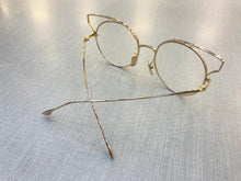 Carregar imagem no visualizador da galeria, Óculos De Grau Grande Gatinho Metal Dourado