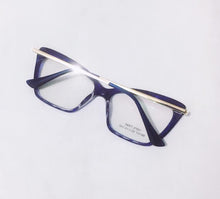 Carregar imagem no visualizador da galeria, Óculos armação de grau azul feminino cristal exclusivo - OFGGATAL4