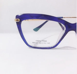 Óculos armação de grau azul feminino cristal exclusivo - OFGGATAL4
