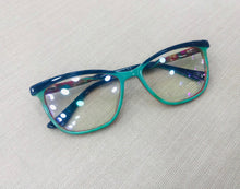 Carregar imagem no visualizador da galeria, Oculos de grau feminino verde quadrado acetato resistente - OFGQUAVE1