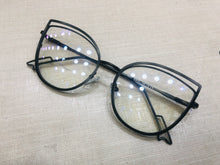 Carregar imagem no visualizador da galeria, Oculos de grau gatinho preto metal exclusivo Sapatinho Botinha