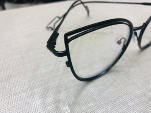 Oculos de grau gatinho preto metal exclusivo Sapatinho Botinha